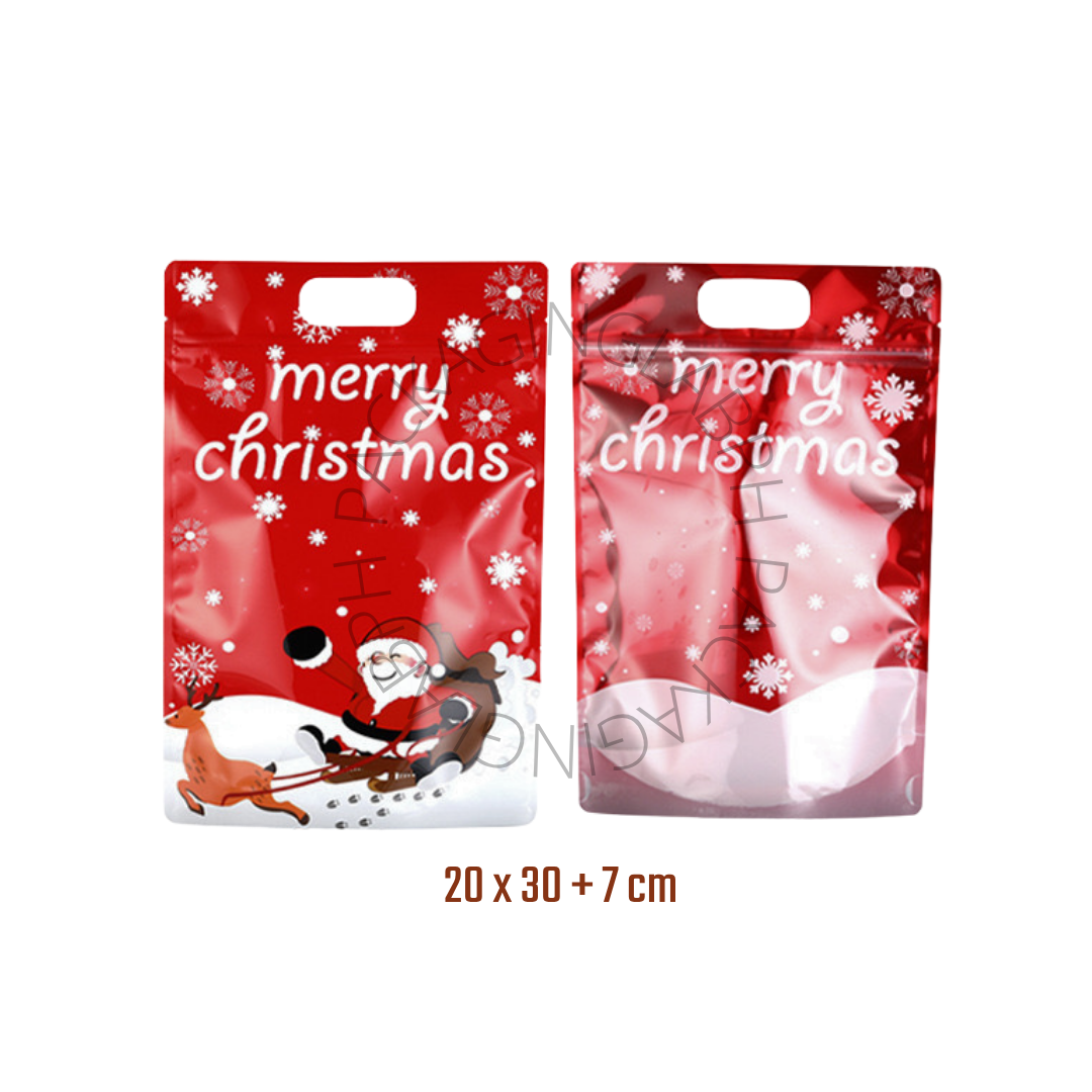 Resealable Christmas Loot Bag Zip Pouch
