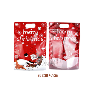Resealable Christmas Loot Bag Zip Pouch