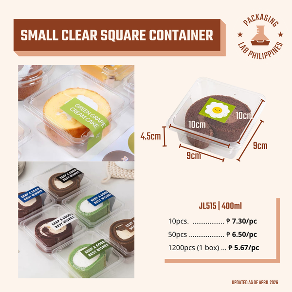 Small Clear Square Deli Container