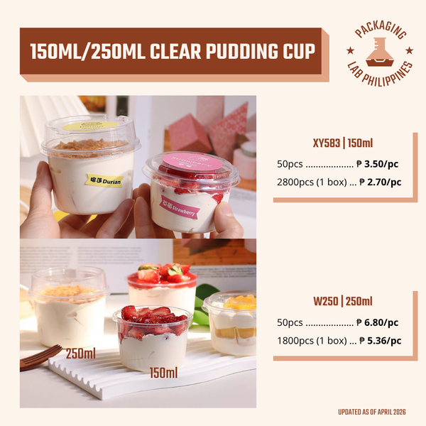 150ml / 250ml Clear Pudding Cup