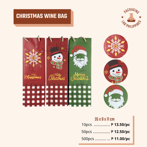 Christmas Wine Bag with Designs