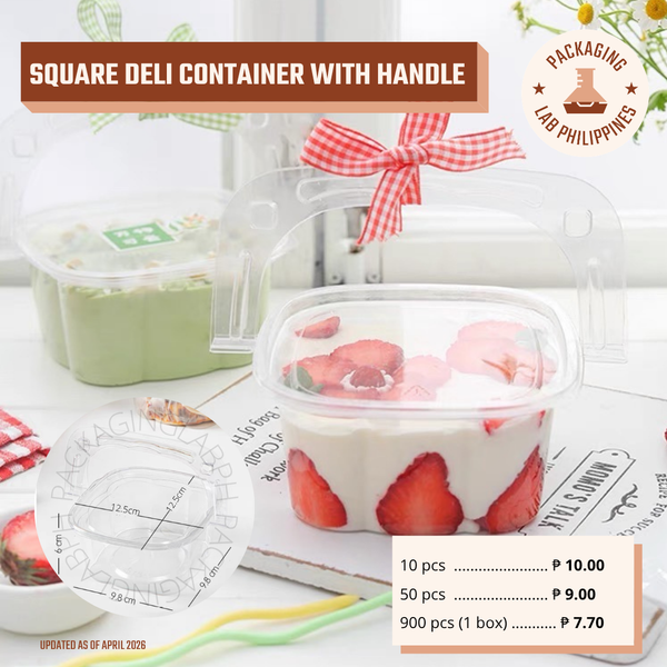 Square Deli Container with Handle