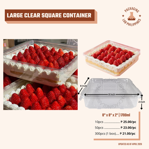 Large Clear Square Container