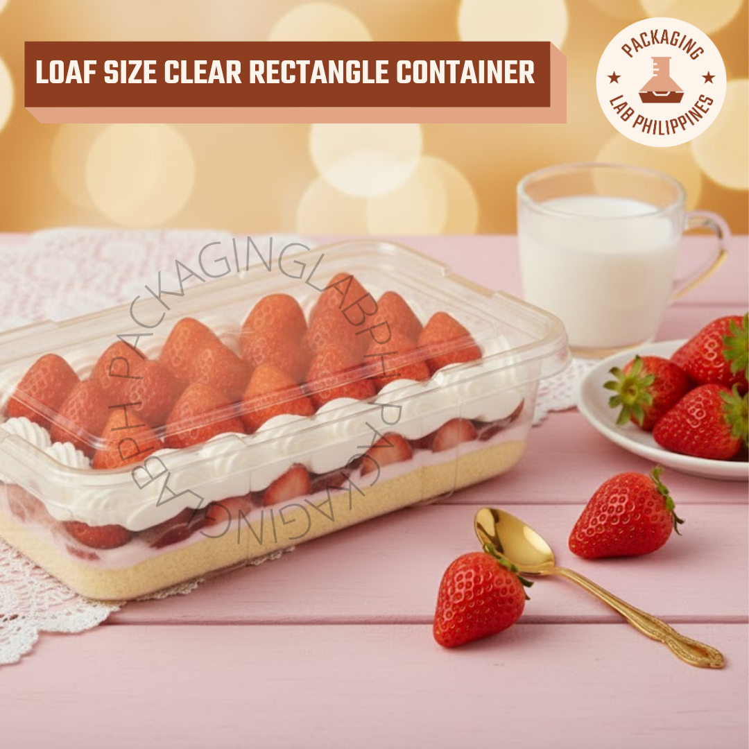 Loaf Size Clear Rectangle Container