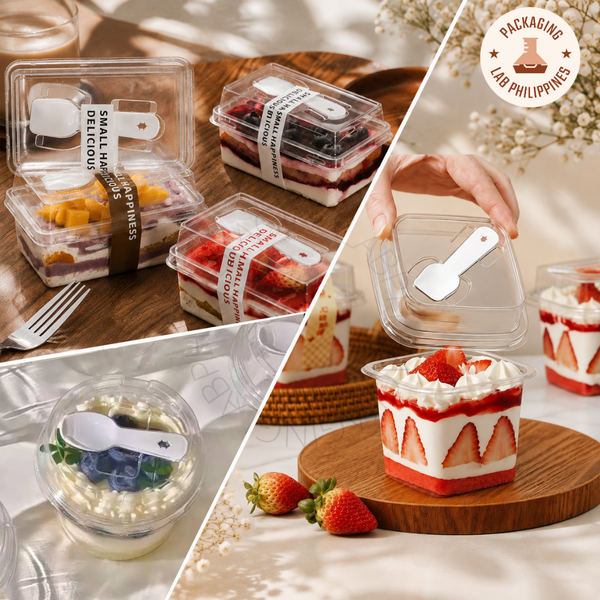 300ml Small Rectangle Deli Container with Spoon