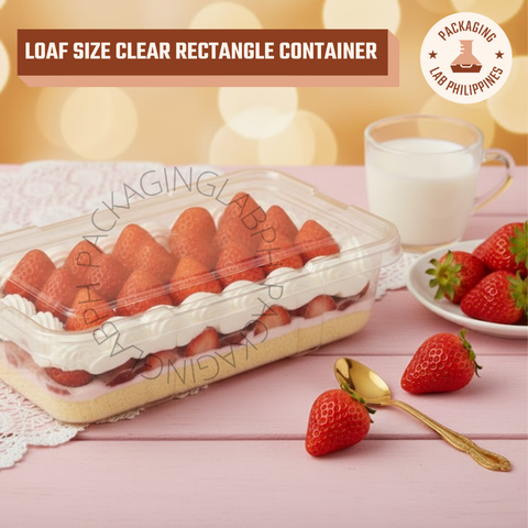 Loaf Size Clear Rectangle Container