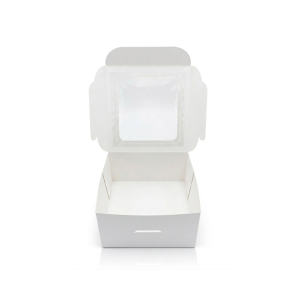 6x6x3 Laminated Pastry Box with Window by Opal Box