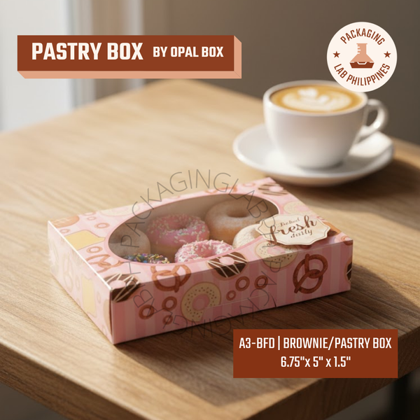 Baked Fresh Daily Brownie Box Pastry Box by Opal Box