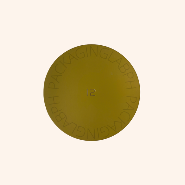 Round Hard Laminated Cake Board (White / Gold)