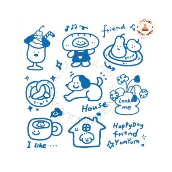 16x16 cm Cute Printed Wax Paper for Bento Cakes
