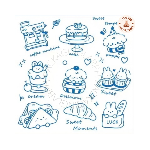 16x16 cm Cute Printed Wax Paper for Bento Cakes