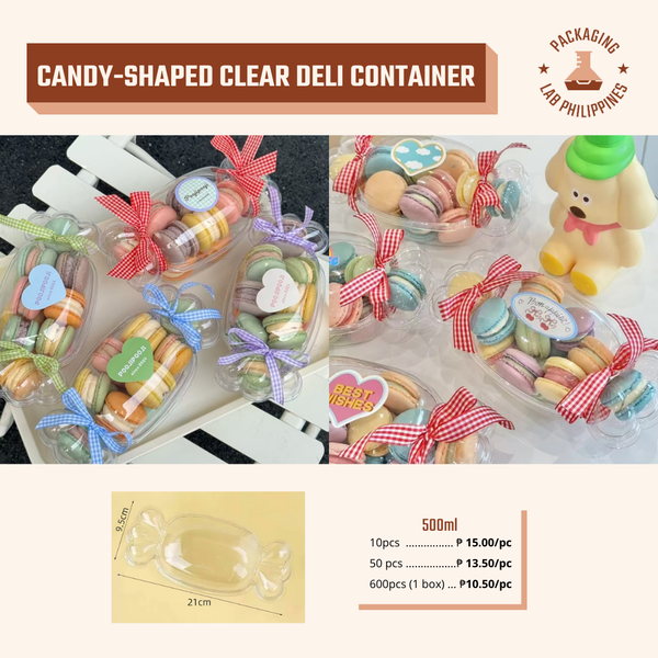 Candy-Shaped Clear Deli Container