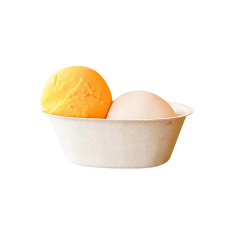 210ml Mini Oval Sugarcane Cup (7oz. Gelato Cup)