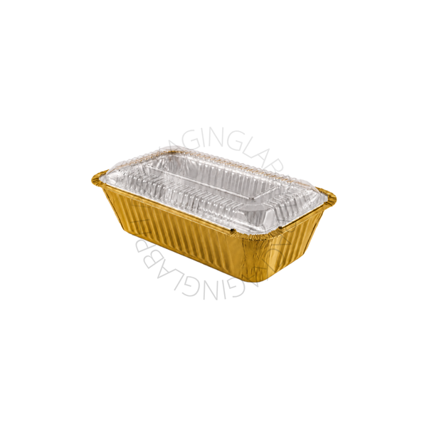 Colored Loaf Pan 205 with Lid (Red/Gold)
