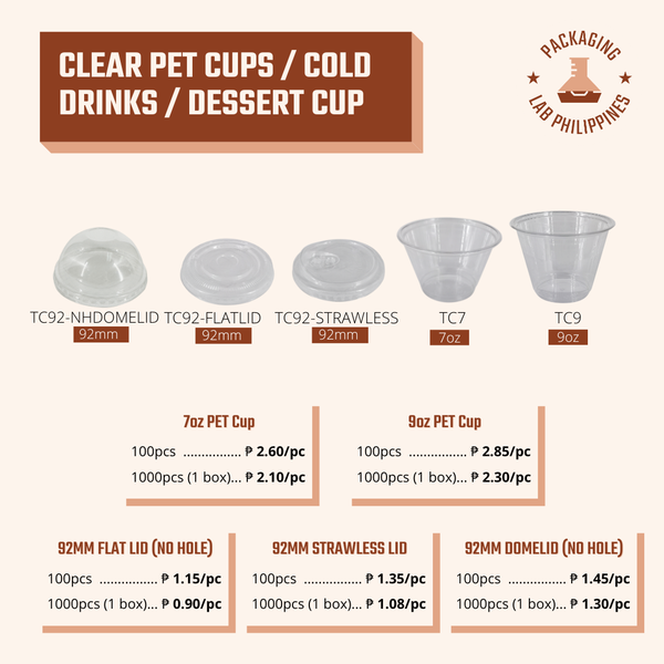 7oz / 9oz Clear PET Cups