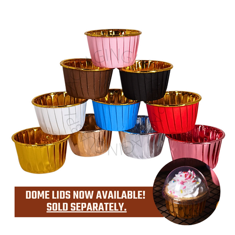 Colored Foil Cupcake Liner with Plastic Lid (sold separately!)