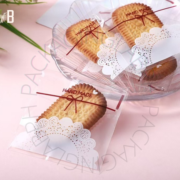 10x10cm Resealable Cookie Pouch / OPP Plastic Pouch with Design (18 Designs)