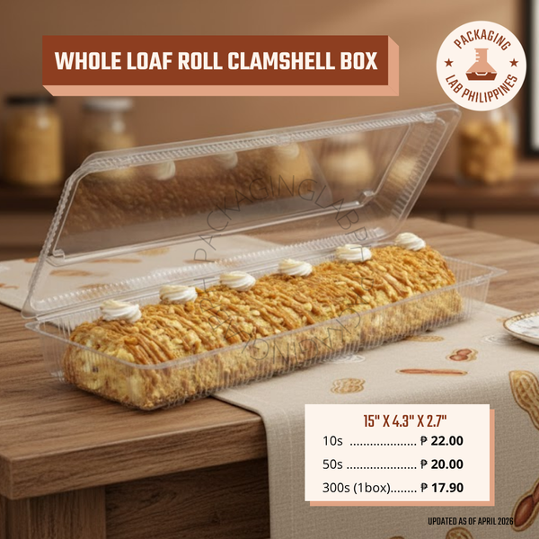 Whole Loaf Cake Roll Clamshell Box