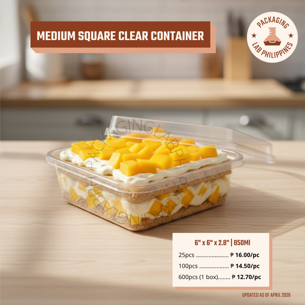 Medium Square Clear Deli Container