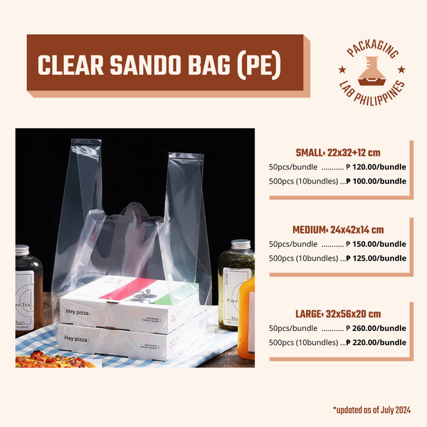 Clear Plastic Sando Bag PE Plastic Bag Takeout Plastic Bag