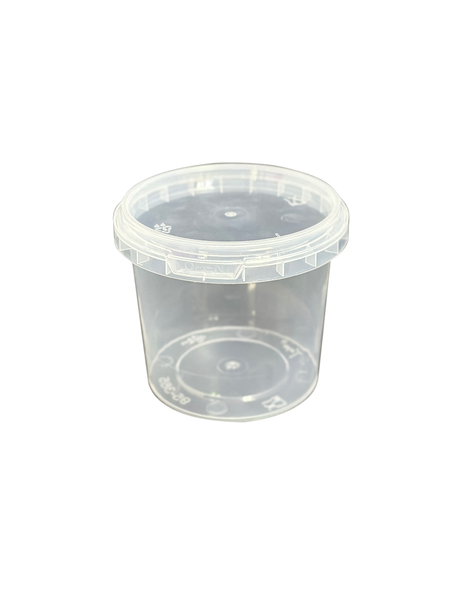 Leakproof Plastic Tub with Tamper-Proof Seal (365ml / 520ml)