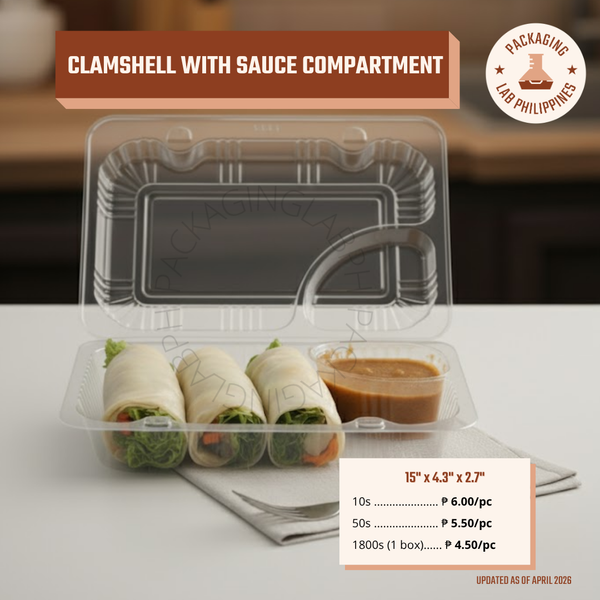 Clamshell with Sauce Compartment