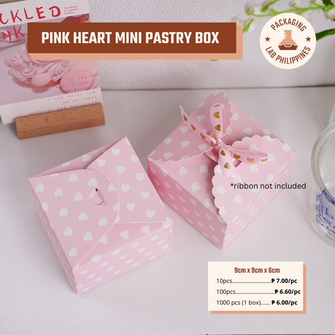 Pink Heart Mini Gift / Pastry Box