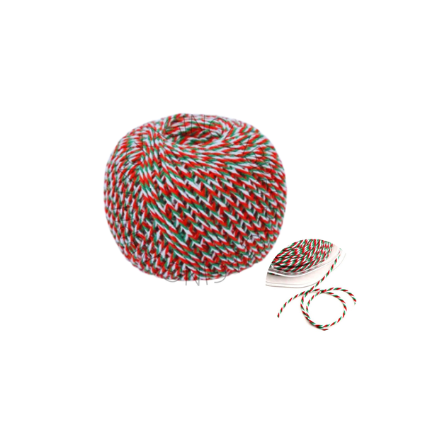 Christmas Twine / Cotton Rope (Red Green White)