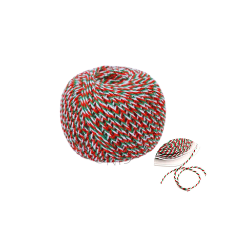 Christmas Twine / Cotton Rope (Red Green White)