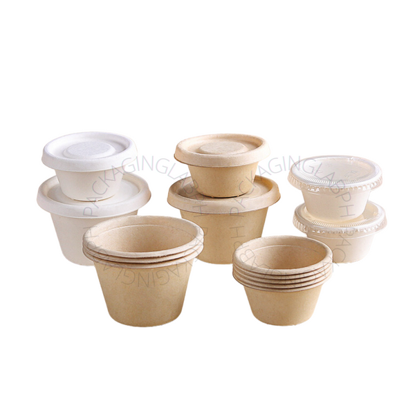 2oz. and 4oz. Sugarcane Bagasse Sauce Cup