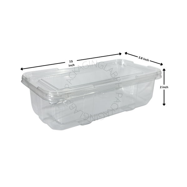 Loaf Size Clear Rectangle Container (2 Sizes)