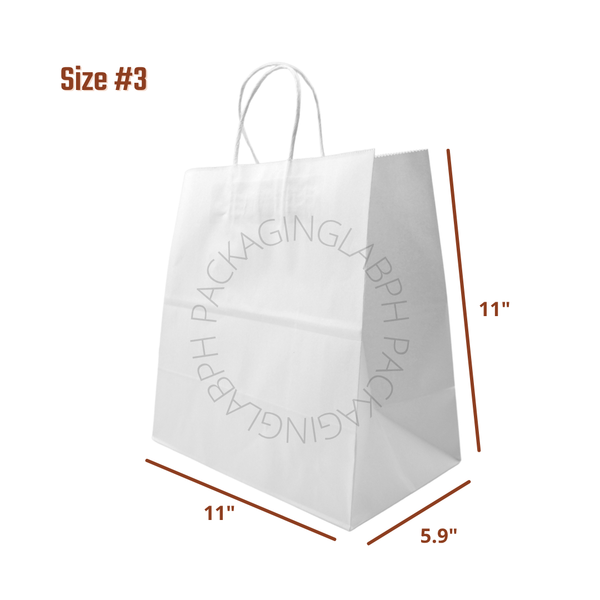 Heavy Duty Paper Bags (Kraft / White)