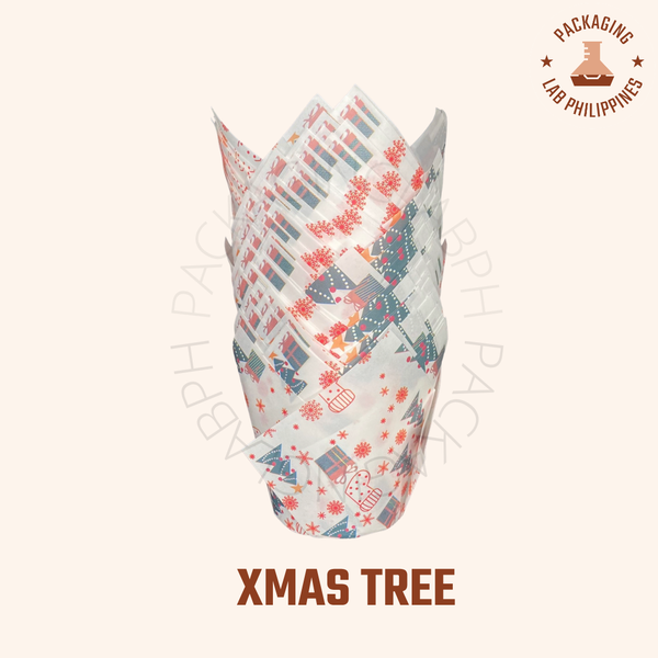 Christmas Design Cupcake Liner / Tulip Liner