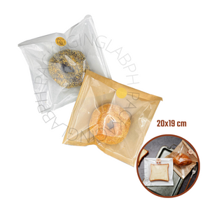 Half Clear Pastry Bag in White and Kraft
