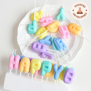 Pastel Happy Birthday Candles Letter Candle