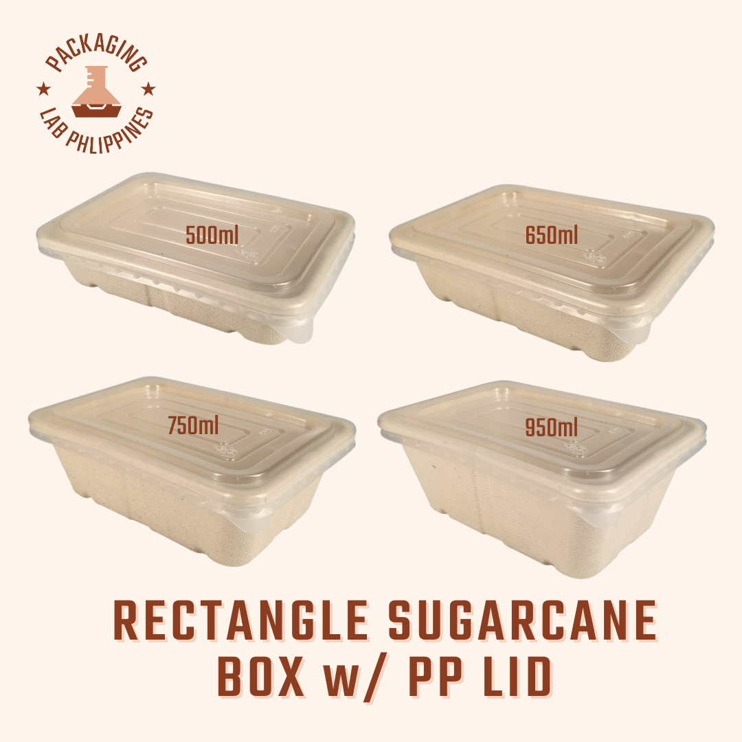 Rectangle Sugarcane Box with PP Lid