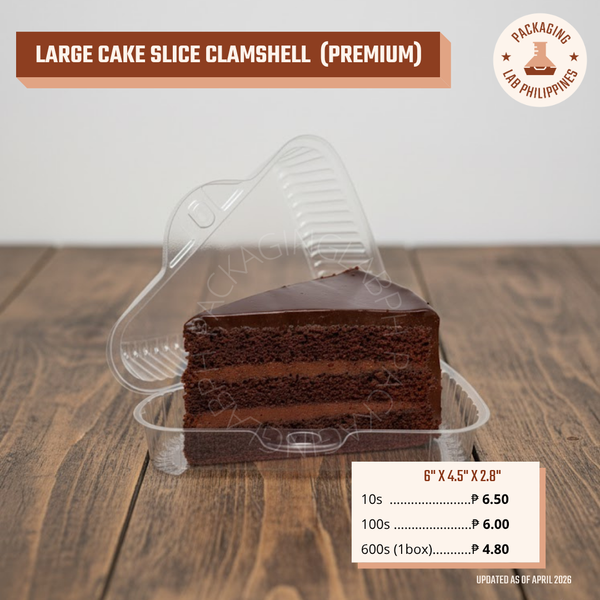 Large Cake Slice Clamshell (Premium)