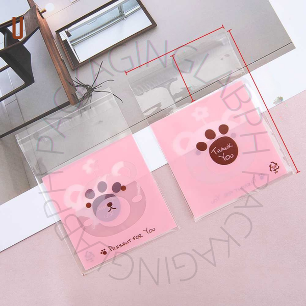 10x10cm Resealable Cookie Pouch / OPP Plastic Pouch with Design (18 Designs)