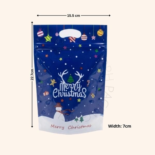 Medium Resealable Christmas Loot Bag Zip Pouch