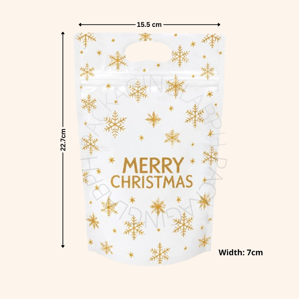 Medium Resealable Christmas Loot Bag Zip Pouch