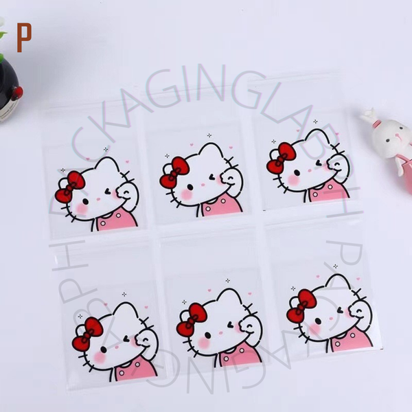 10x10cm Resealable Cookie Pouch / OPP Plastic Pouch with Design (18 Designs)