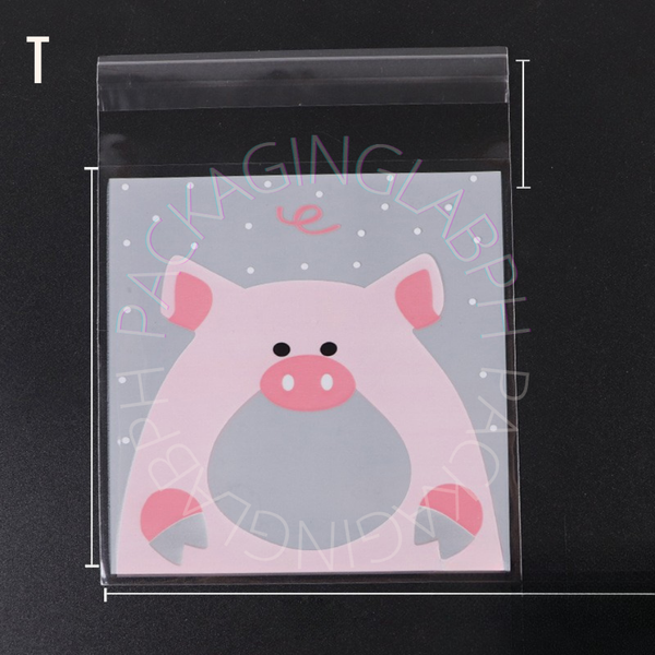 10x10cm Resealable Cookie Pouch / OPP Plastic Pouch with Design (18 Designs)
