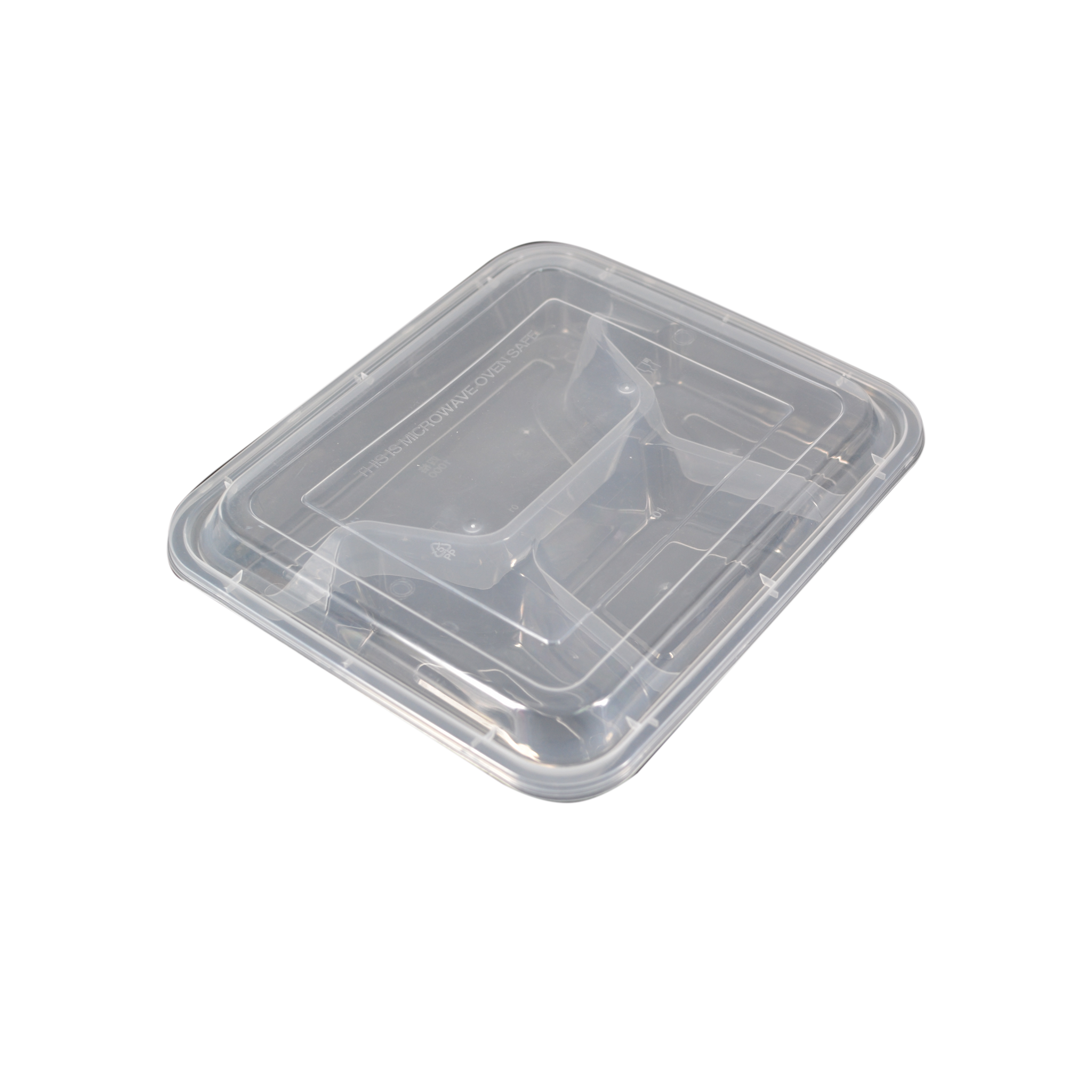 4 Division Clear Microwaveable Bento  Meal Box (Dome Lid)