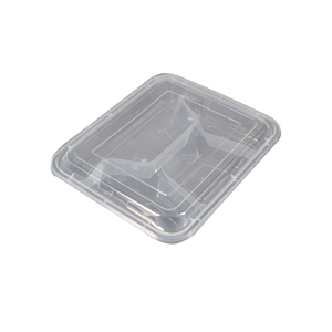 4 Division Clear Microwaveable Bento  Meal Box (Dome Lid)