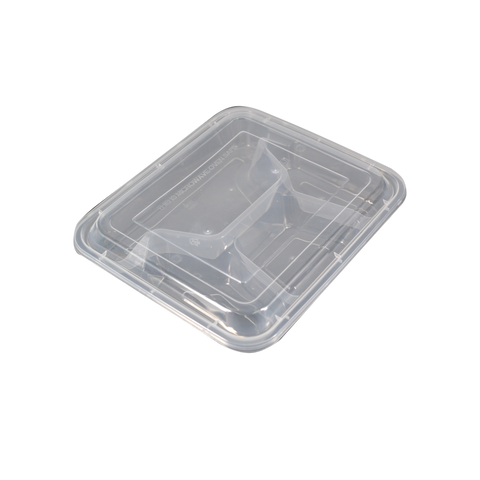 4 Division Clear Microwaveable Bento  Meal Box (Dome Lid)