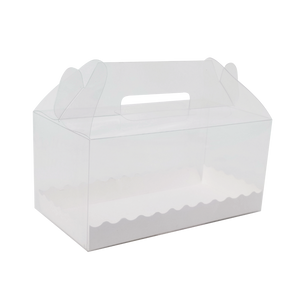 Clear Gable Box with Pastry Liner- Large