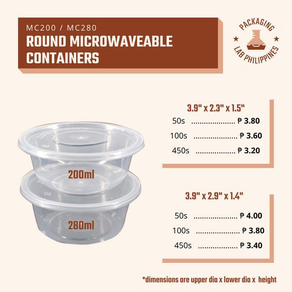 280ml Clear Round Microwaveable Bowl