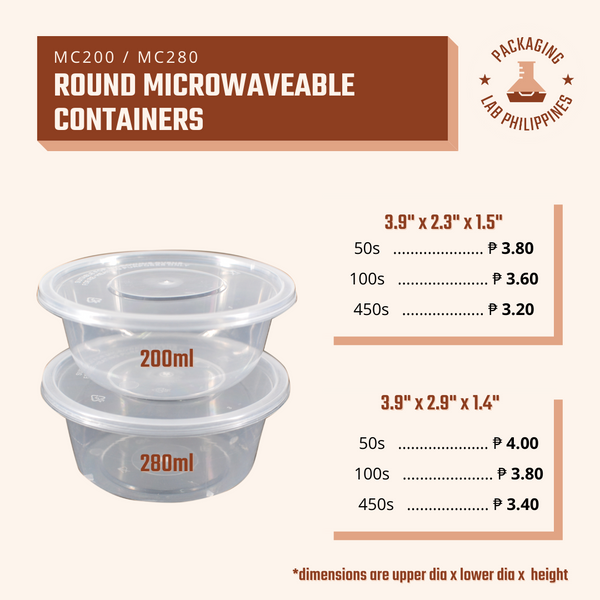 200ml Clear Round Microwaveable Bowl