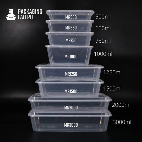 750ml Rectangular Microwavable Container