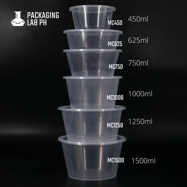 1250ml Round Microwavable Container